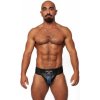 Jocksy Mister B Leather Premium Jockstrap čierno-modré L, pánske kožené jocksy