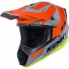 KENNY prilba TRACK 25 shiny grey/orange - M
