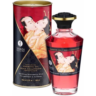 Shunga Aphrodisiac Warming Oil Sparkling Strawberry Wine 100ml