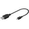 PREMIUMCORD Redukce USB 2.0 A - Micro B OTG, kabel (F/M, On The Go kompatibilní) kur-14
