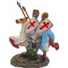 Model Dva templári na koni - farebný