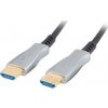LANBERG Aktívny optický kábel High Speed with Ethernet 2.0, 4K@60Hz, M/M, dĺžka 20m, čierny, pozlátené konektory