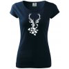 Jeleň z listov - Dámske tričko Pure - M ( Tmavomodrá (veľmi tmavá - skoro čierna) )