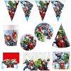 GODAN Detská narodeninová sada Avengers, 12 osôb, 78 ks 8595596329632