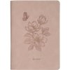 Christian Art Gifts Inspirational Zippered Journal, Be Still Wide Ruled Notebook, Psalm 46:10 Bible Verse, Pink Vegan Leather, 336 Lined Pages W/Scrip