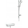 Hansgrohe Raindance Select E, sprchová súprava 120 3jet na stenu s termostatom Ecostat Select a sprchovou tyčou 65 cm, biela/chrómová, HAN-27038400