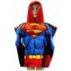 Setino · Plážové pončo - plážová bavlnená osuška s kapucňou - motív Superman - 55 x 110 cm