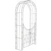 Garden-Shop Oblúk na ruže Sima s bránkou - Biela antik