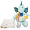 Doudou et Compagnie Paris Doudou Darčeková sada - Plyšový dinosaurus s dečkou 25 cm zelený