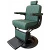 Barber kreslo EMERALD X BLACK - zamatová zelená
