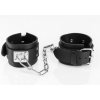 Whips Primal Bond Classic Cuffs Small Black, kožené putá s reťazou pre obvod 16–22 cm