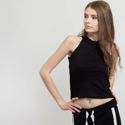 Urban Classics Ladies Rib Turtleneck cropped Top