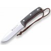 JOKER CV125 Nomad vonkajší nôž 12,7 cm, šedá, Micarta, kožené puzdro a paracord