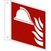 Značka Požiarna technika, ISO 7010, plast, luminiscenčná, 150 x 150 mm, 5 ks