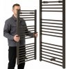Kúpeľňový radiátor vodný Luxrad 424 W 500 x 922 mm čierny