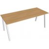 Pracovný stôl UNI A, 180x75,5x80 cm, dub/biela