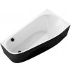 Asymetrická vaňa Polysan PROJEKTA R MONOLITH 156x77 cm akrylát pravá čiernobiela 21111MB