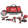 Milwaukee M18 FPP6H3-502B 4933498659 (set náradia obsahuje: M18 FPD3; M18 FIW2F12; M18 FCS552; M18 FSZ; M18 FSAG125X; M18 TLED; 2xM18 B5; M12-18 FC; Taška L)