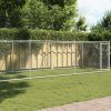 vidaXL Klietka pre psa s dvierkami šedá 8x2x1,5 m pozinkovaná oceľ 3209580