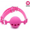 Roubík do úst Locking Silicone Breathable Ball růžový