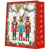 Darčeková taška vianočná 20x10x25 cm Nutcracker with garlands