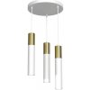 Luminex | Luster na lanku CASSA 3xGU10/8W/230V biela/zlatá | LU4143