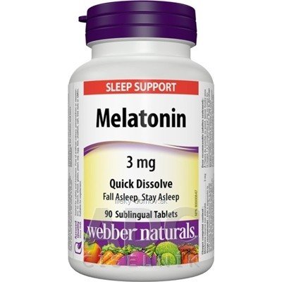 Webber Naturals Melatonin 3 mg tablety pod jazyk, rozpustné 1x90 ks