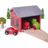 Bigjigs Rail Tehlové depo pre dva vláčiky