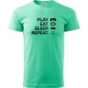 Play Eat Sleep Repeat game - Klasické pánske tričko vyššej gramáže - S ( Mätová )