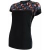 Dámske tričko kr.rukáv SENSOR MERINO IMPRESS čierna/floral L
