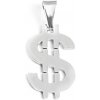 Přívěsek symbol dolaru 2,6 cm z chirurgické oceli S11001025