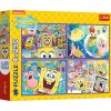 Puzzle Trefl 4x250 dílků SpongeBob: Bláznivý svět 4v1