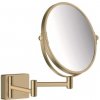 Kozmetické zrkadielko Hansgrohe AddStoris sklopné vo farebnom prevedení kartáčovaný bronz 41791140