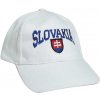 Šiltovka SLOVAKIA veľký nápis - bavlnená - biela