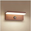 Brilagi-LED Vonkajšie nástenné svietidlo so senzorom TESSI LED/10W/230V hnedé IP54 BRI553 + záruka 3 roky zadarmo