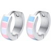 Dámske Oceľové kruhové náušnice 13mm Pride Strieborné