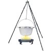 Home Cook kotlík na guláš nerez 0,8 mm 14 l INOX, Home Cook pokrievka nerez 41 cm INOX, Home Cook trojnožka 1,2 m CLASSIC, Home Cook prenosné ohnisko na oheň 36 cm BBQ