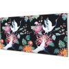 Nástenný panel Vtáky s kvetinami 100x50 cm