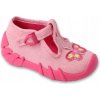 Befado detské papuče Zapínanie ružové