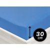 Jersey napínacie prestieradlo na vysoký matrac JR-015 Svetlo modré 200 x 220 - výška 30 cm