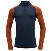 DEVOLD Duo Active Merino 210 Z.Neck Man Flame/Ink - XL