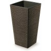 Kvetináč FURU SQUARE ECO WOOD s vložkou 20 cm - farba: káva ECO - - - Prosperplast