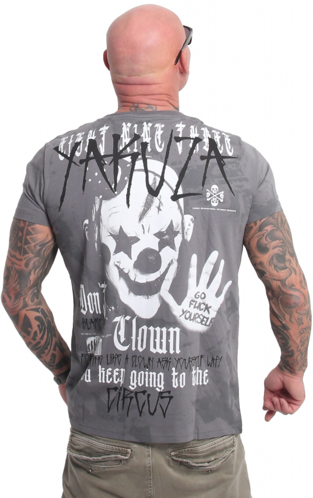 Yakuza tričko pánske Teach TSB 23037 steel gray