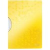 Obal s plastovým klipom Leitz WOW - A4, 30 listov, 10 ks, Žltá