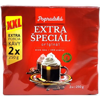 Popradská Mletá káva Extra špeciál 2 x 250 g