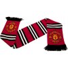 MANCHESTER UNITED FC Šál Manchester United FC, červená s bielo-čiernymi pruhmi