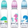 Canpol babies fľaštička s potlačou Love & Sea tyrkysová 250 ml