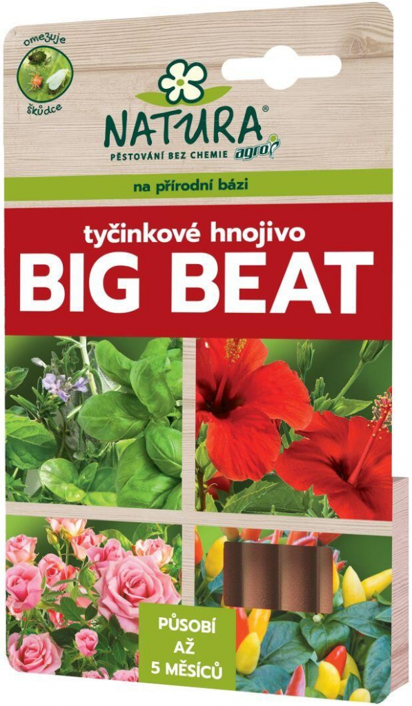 Agro CS Natura Big Beat Tyčinkové hnojivo 12 ks