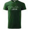 Profil kopca - Malá Fatra - Tričko extra veľké (5-8XL) - 5XL ( Fľaškovozelená )