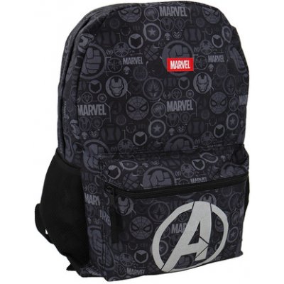 Batoh Marvel|Avengers: Logo (objem 20 litrů|31 x 45 x 14 cm) černý polyester